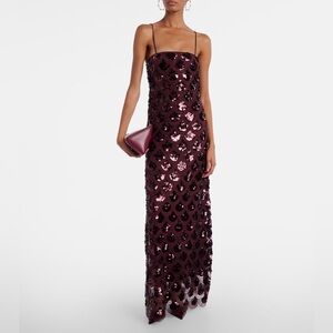 Rotate Birger Christensen Embellished mesh cocktail dress